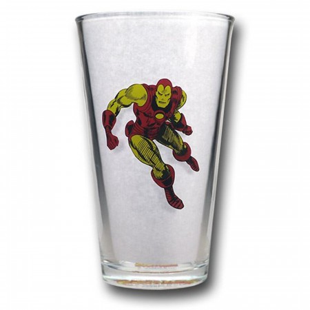 Iron Man Action Pose Pint Glass