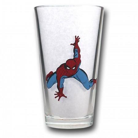 Spiderman Clinging Pint Glass