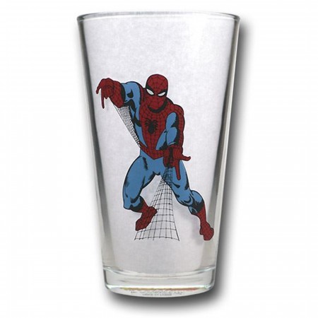 Spiderman Web Spinning Pint Glass