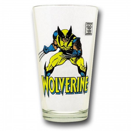 Wolverine Comics Code Pint Glass