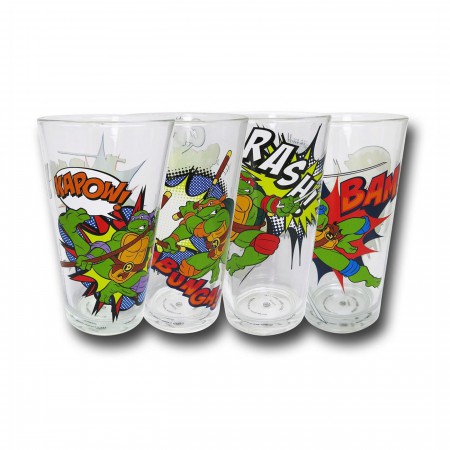 TMNT Action Pint Glass Set of 4