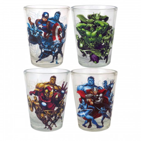 Avengers Mini Glass 4-Pack