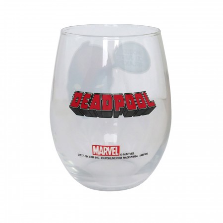 Deadpool Just Relax 21oz Stemless Wine Glass