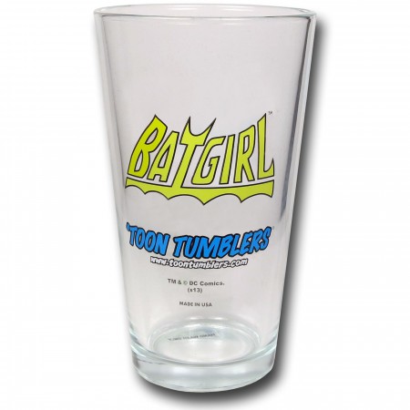 Batgirl Retro Image Pint Glass