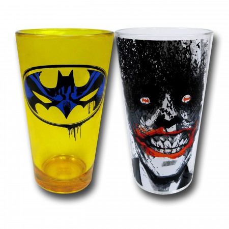 Batman and Joker 2-Pack Pint Glass Set