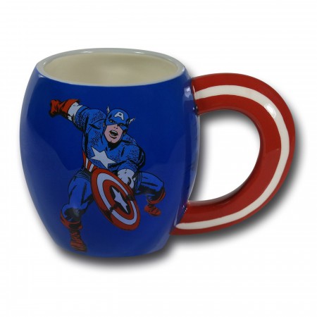 Captain America 15oz Blue Barrel Mug