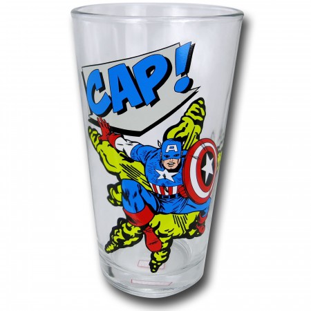 Captain America & Iron Man Retro Pint Glass 2-Pack