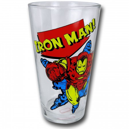 Captain America & Iron Man Retro Pint Glass 2-Pack