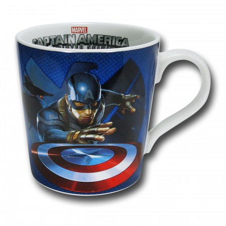 Captain America Winter Soldier Logo Rim 12oz Mug