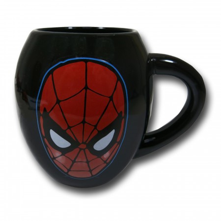 Spiderman Mask & Logo 18oz Oval Mug