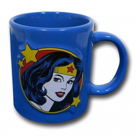 Wonder Woman Face Embossed 20oz Mug