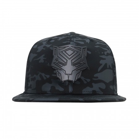 Black Panther Metal Badge with Camo 59Fifty Fitted Hat