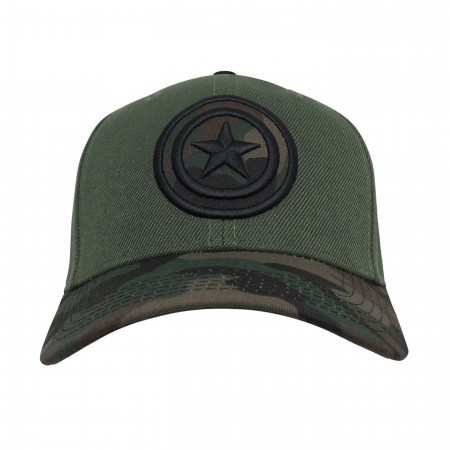 Captain America Camo Adjustable Snapback Hat