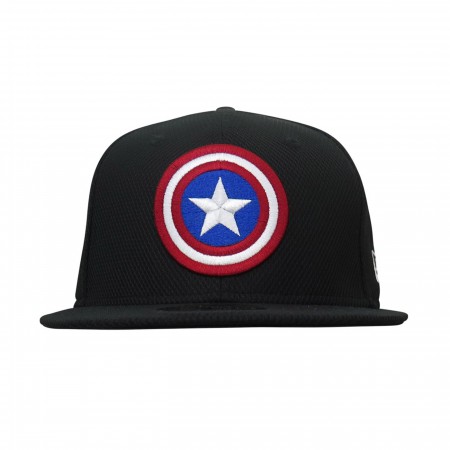 Captain America Symbol On Black 9Fifty Adjustable Hat