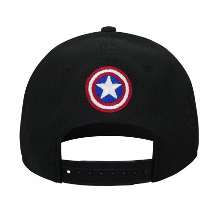 Captain America Symbol On Black 9Fifty Adjustable Hat