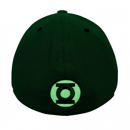 Green Lantern Symbol Glow Armor 39Thirty Fitted Hat