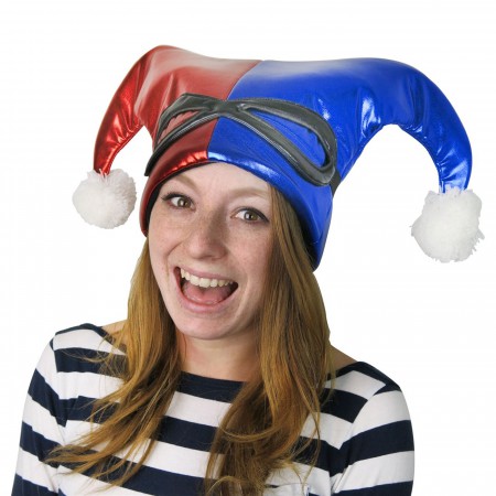 Harley Quinn Red and Blue Jester Hat