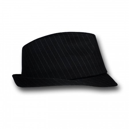 Superman Pin Stripe Fedora With Water Print Symbol