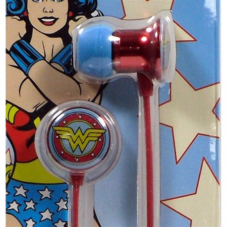 Wonder Woman Symbol Metal Earbuds