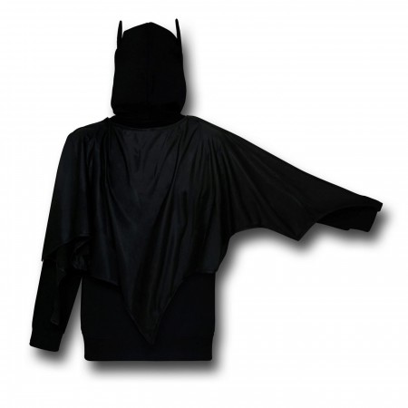 Batman Hooded Caped Belt Costume Zip-Up Hoodie