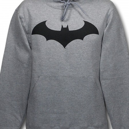 Batman Symbol IV Heather Grey Hoodie Sweatshirt
