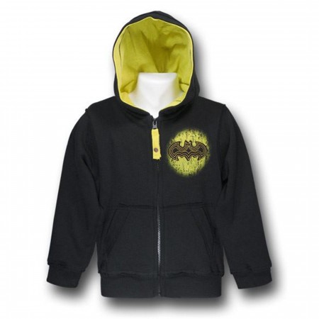 Batman Felt Symbol Kids Zip-Up Hoodie