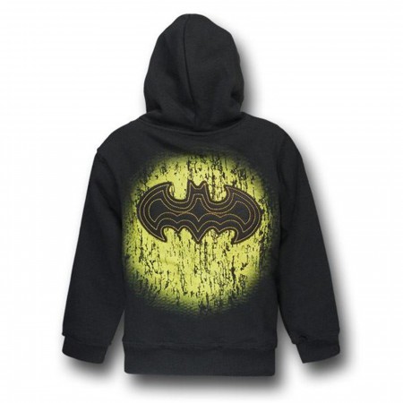 Batman Felt Symbol Kids Zip-Up Hoodie