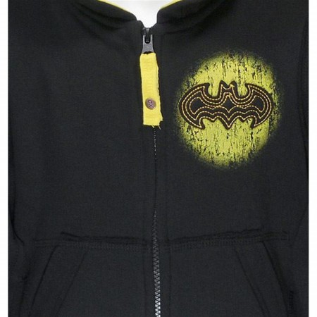 Batman Felt Symbol Kids Zip-Up Hoodie