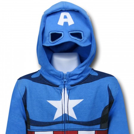Captain America Masked Kids Costume Hoodie