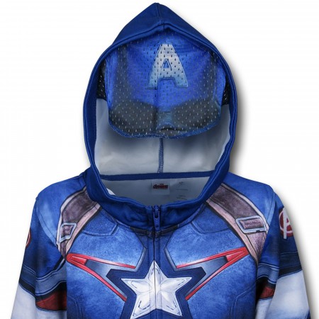 Captain America Mask Kids Costume Hoodie