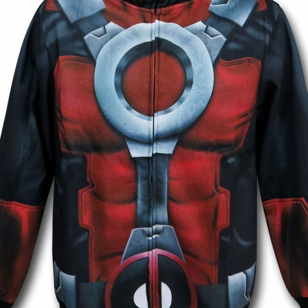 Deadpool Lightweight Sublimated Costume Zip Hoodie