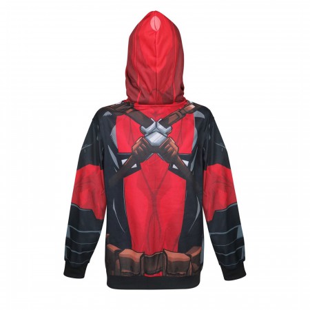 Deadpool Sublimated Men's Hoodie with Mask