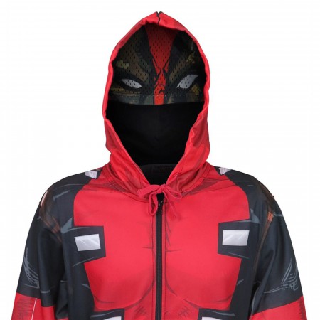 Deadpool Sublimated Men's Hoodie with Mask