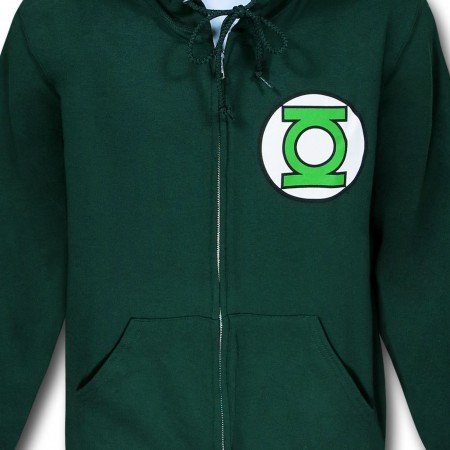 Green Lantern Big Symbol Back Zip-Up Hoodie