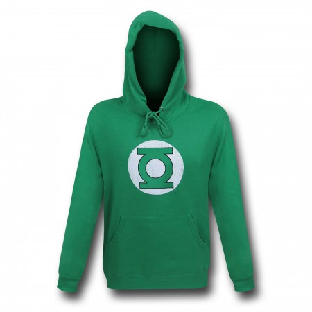 Green Lantern Hal Jordan Distressed Logo Men's Hoodie