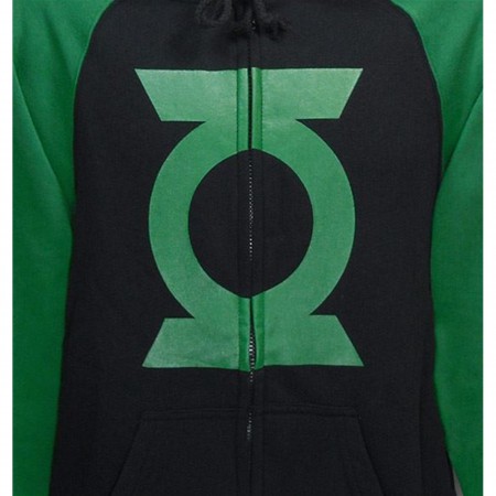Green Lantern Black & Green Zip-Up Hoodie
