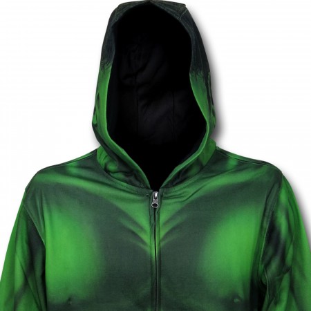 Hulk Lightweight Sublimated Costume Zip-Up Hoodie