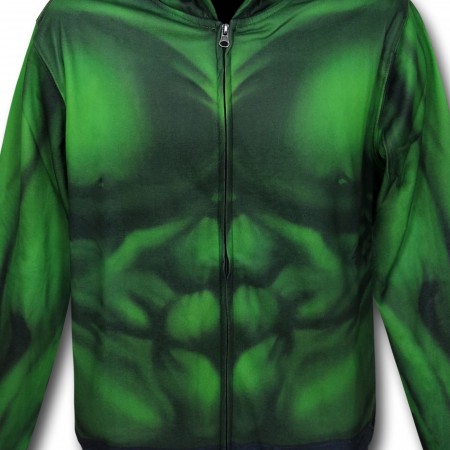 Hulk Lightweight Sublimated Costume Zip-Up Hoodie