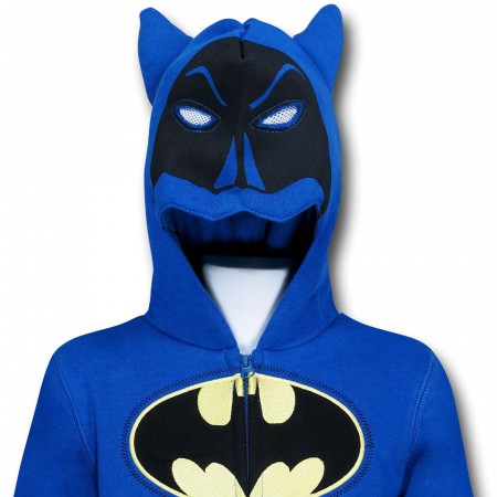 Batman Blue Kids Costume Hoodie w/Cowl