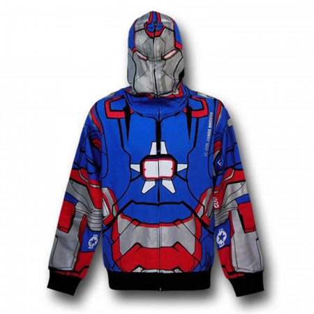 Iron Man 3 Iron Patriot Zip-Up Costume Hoodie