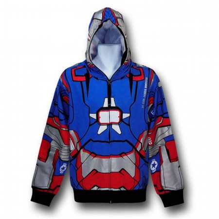 Iron Man 3 Iron Patriot Zip-Up Costume Hoodie