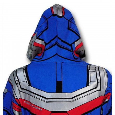 Iron Man 3 Iron Patriot Zip-Up Costume Hoodie