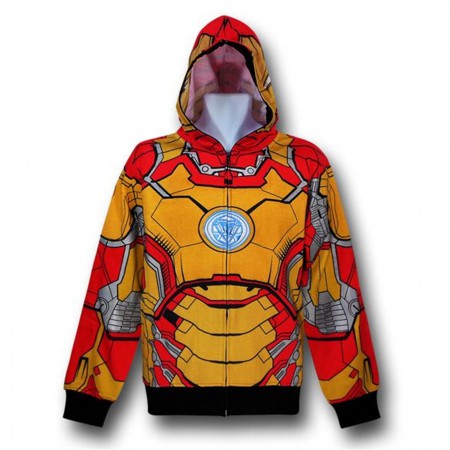 Iron Man 3 Mark 42 Armor Zip-Up Costume Hoodie