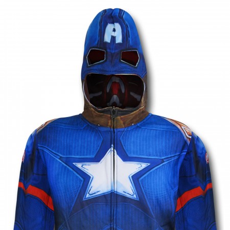 Iron Man/Cap Reversible Men's Costume Zip Hoodie