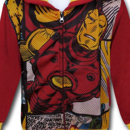 Iron Man Sublimated Zip Fleece Kids Hoodie