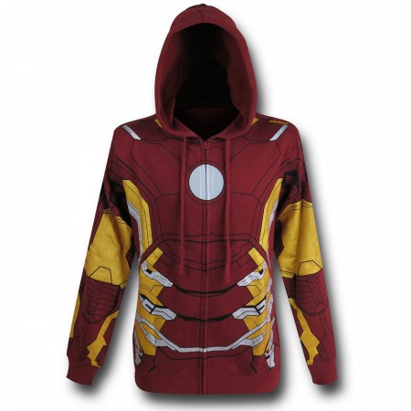 Iron Man Suit-Up Costume Zip-Up Hoodie