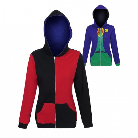 Joker Harley Quinn Reversible Women's Hoodie