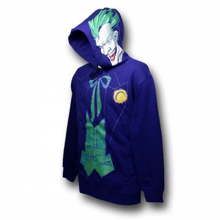 Joker Costume Zip-Up Hoodie