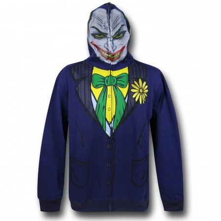 Joker Face Costume Zip-Up Hoodie