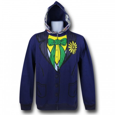 Joker Face Costume Zip-Up Hoodie